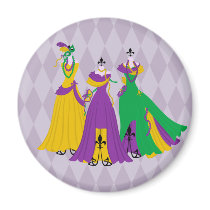 Mardi Gras Dress Shop Refrigerator Magnet