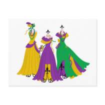 Mardi Gras Dress Shop Postcards