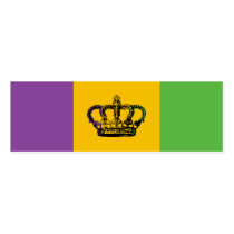 Mardi Gras Flag Crown Business Card