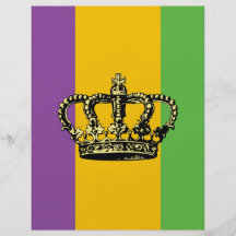 Mardi Gras Flag Crown Flyer