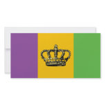 Mardi Gras Flag Crown photo cards