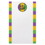 Mardi Gras Flag Crown stationery