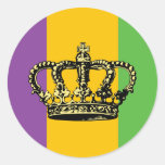 Mardi Gras Flag Crown Sticker