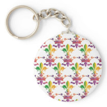 Mardi Gras Fleur de Crown Keychain