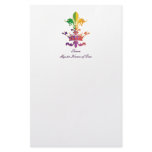 Mardi Gras Fleur de Crown stationery