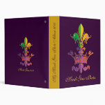 Mardi Gras Fleur de Crown Vinyl Binders