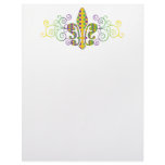 Mardi Gras Fleur de Dots letterhead