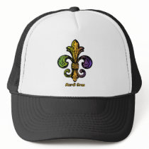 Mardi Gras Fleur de lis Trucker Hat