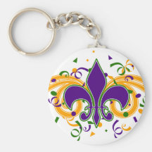 Mardi Gras Fleur-de-Lis Keychain