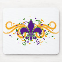 Mardi Gras Fleur-de-Lis Mousepad