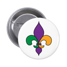 Mardi gras Fleur de Lis Pin's Avec Agrafe