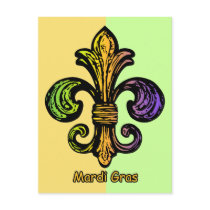 Mardi Gras Fleur de lis Post Card