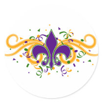 Mardi Gras Fleur-de-Lis Sticker