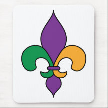 Mardi gras Fleur de Lis Tapis De Souris