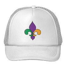 Mardi Gras Fleur de Lis Trucker Hat