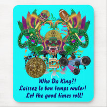 Mardi Gras Football Dragon King view notes Please Mouse Pads