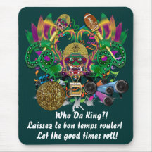 Mardi Gras Football Dragon King view notes Please Mousepads