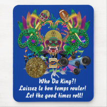 Mardi Gras Football Dragon King view notes Please Mouse Pads