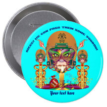 Mardi Gras Football think it's to early view notes Pinback Buttons
