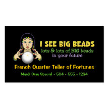 Mardi Gras Fortune Teller Business Cards