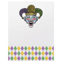 Mardi Gras Jester Letterhead Design