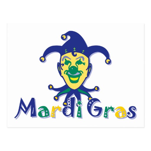 Mardi Gras Jester Post Cards