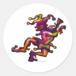 Mardi Gras Jester Round Sticker