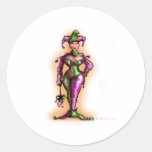Mardi Gras Jester Stickers