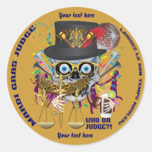 Mardi Gras Judge 30 colours view notes Important Sticker