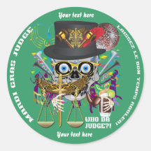 Mardi Gras Judge 30 colours view notes Important Sticker