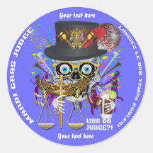 Mardi Gras Judge 30 colours view notes Important Sticker