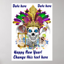 Mardi Gras King of Time 36X50 View Notes Please Print