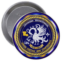 Mardi Gras Louisiana Bicentennial 1812-2012 Buttons