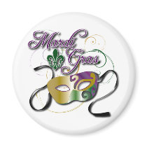 Mardi Gras Fridge Magnets