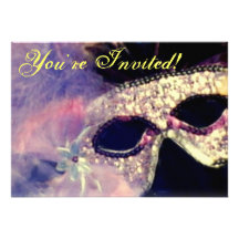 Mardi Gras Mask invitation