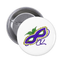 Mardi Gras Mask Pinback Button