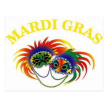 Mardi Gras Mask Postcards