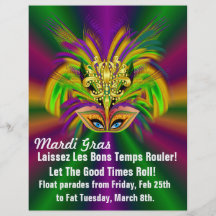 Mardi Gras Mask The-Queen Full Colour Flyer
