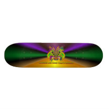 Mardi-Gras-Mask-The-Queen-V-3 Skateboard Deck