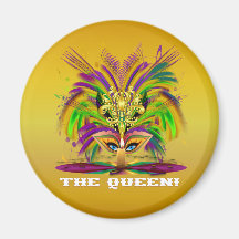 Mardi-Gras-Mask-The-Queen-V-4 Magnets Pour Réfrigérateur