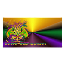 Mardi-Gras-Mask-The-Queen-V-4 Carte Avec Photo