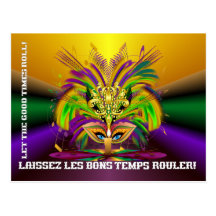 Mardi-Gras-Mask-The-Queen-V-4 Cartes Postales