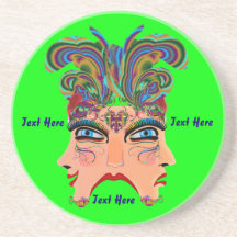 Mardi Gras Masquerade Comedy Drama View Hints Plse Drink Coaster