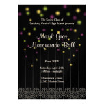 Mardi Gras masquerade confetti prom dance ball Personalized Invitations