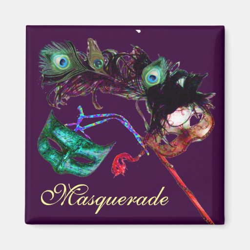 MARDI GRAS MASQUERADE PARTY REFRIGERATOR MAGNETS