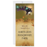 MARDI GRAS MASQUERADE PARTY Yellow green black Invitation