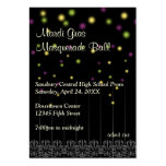 Mardi Gras masquerade prom bid admission ticket Business Card Template