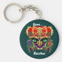 Mardi Gras Mythology Bacchus View Hints Please Keychain