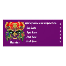 Mardi Gras Mythology Bacchus View Hints Please Personalized Rack Card