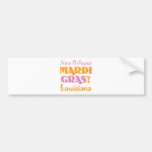 Mardi Gras New Orleans Pelican State Bumper Sticker